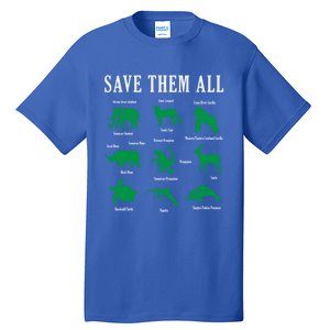 Save Them All National Endangered Species Day 2024 Gift Tall T-Shirt