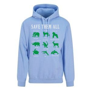 Save Them All National Endangered Species Day 2024 Gift Unisex Surf Hoodie