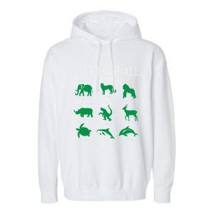 Save Them All National Endangered Species Day 2024 Gift Garment-Dyed Fleece Hoodie