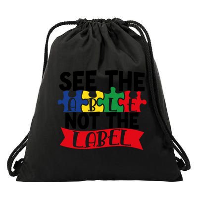 See The Able Not The Label Drawstring Bag