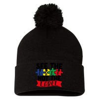 See The Able Not The Label Pom Pom 12in Knit Beanie