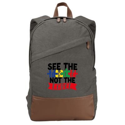 See The Able Not The Label Cotton Canvas Backpack