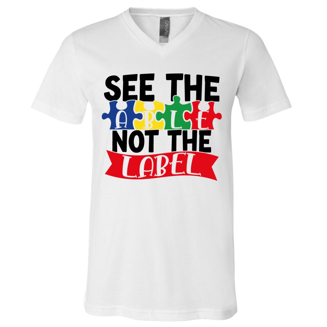See The Able Not The Label V-Neck T-Shirt