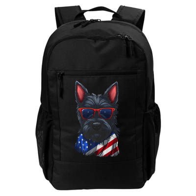 Scottish Terrier American Flag US Tee 4th July Gifts Graphic Backpack