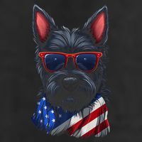 Scottish Terrier American Flag US Tee 4th July Gifts Graphic Adult Drive Performance Visor