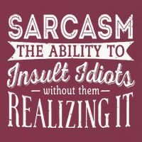 Sarcasm The Ability To Insult Idiots Without Funny 16oz Travel Tumbler
