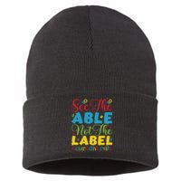 See The Able Not The Label Neurodiversity Autism Awareness Month Sustainable Knit Beanie