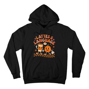 Speech Therapy Autumn Pumpkin Lattes And Language Hoodie