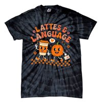 Speech Therapy Autumn Pumpkin Lattes And Language Tie-Dye T-Shirt