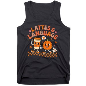 Speech Therapy Autumn Pumpkin Lattes And Language Tank Top