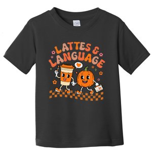 Speech Therapy Autumn Pumpkin Lattes And Language Toddler T-Shirt