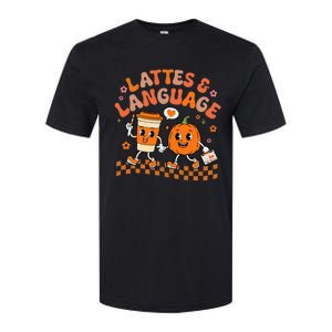 Speech Therapy Autumn Pumpkin Lattes And Language Softstyle CVC T-Shirt