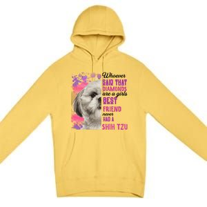 Shih Tzu Are A Best Friend Funny Dog Mom Shitzu Gift Premium Pullover Hoodie