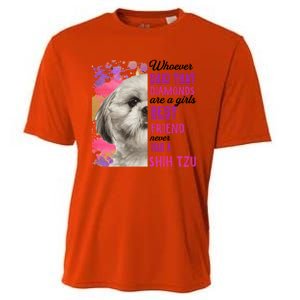 Shih Tzu Are A Best Friend Funny Dog Mom Shitzu Gift Cooling Performance Crew T-Shirt