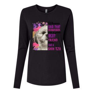 Shih Tzu Are A Best Friend Funny Dog Mom Shitzu Gift Womens Cotton Relaxed Long Sleeve T-Shirt