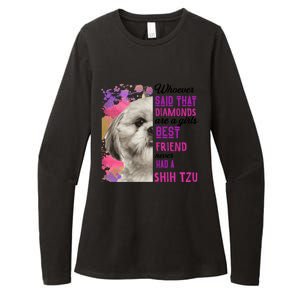 Shih Tzu Are A Best Friend Funny Dog Mom Shitzu Gift Womens CVC Long Sleeve Shirt