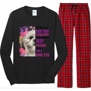 Shih Tzu Are A Best Friend Funny Dog Mom Shitzu Gift Long Sleeve Pajama Set