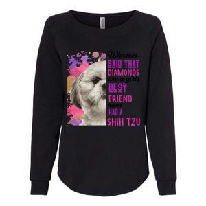 Shih Tzu Are A Best Friend Funny Dog Mom Shitzu Gift Womens California Wash Sweatshirt