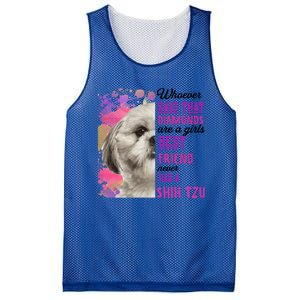 Shih Tzu Are A Best Friend Funny Dog Mom Shitzu Gift Mesh Reversible Basketball Jersey Tank