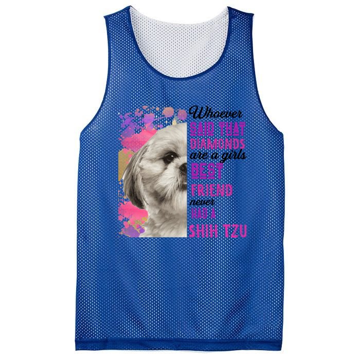 Shih Tzu Are A Best Friend Funny Dog Mom Shitzu Gift Mesh Reversible Basketball Jersey Tank