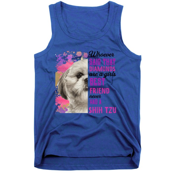 Shih Tzu Are A Best Friend Funny Dog Mom Shitzu Gift Tank Top