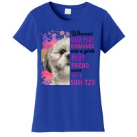 Shih Tzu Are A Best Friend Funny Dog Mom Shitzu Gift Women's T-Shirt