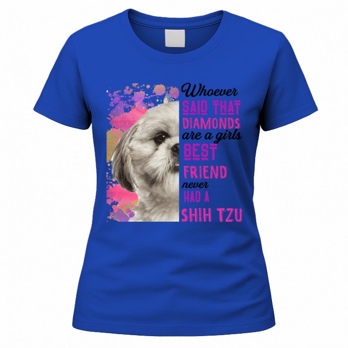 Shih Tzu Are A Best Friend Funny Dog Mom Shitzu Gift Women's T-Shirt