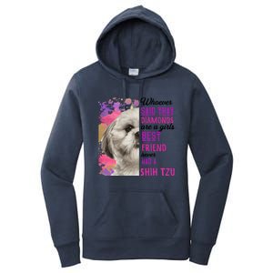 Shih Tzu Are A Best Friend Funny Dog Mom Shitzu Gift Women's Pullover Hoodie