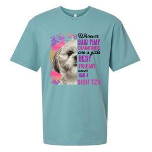 Shih Tzu Are A Best Friend Funny Dog Mom Shitzu Gift Sueded Cloud Jersey T-Shirt