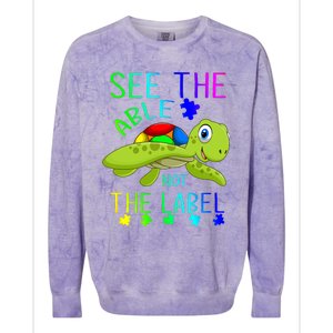 See The Able Not The Label Autism Colorblast Crewneck Sweatshirt