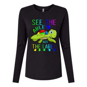 See The Able Not The Label Autism Womens Cotton Relaxed Long Sleeve T-Shirt