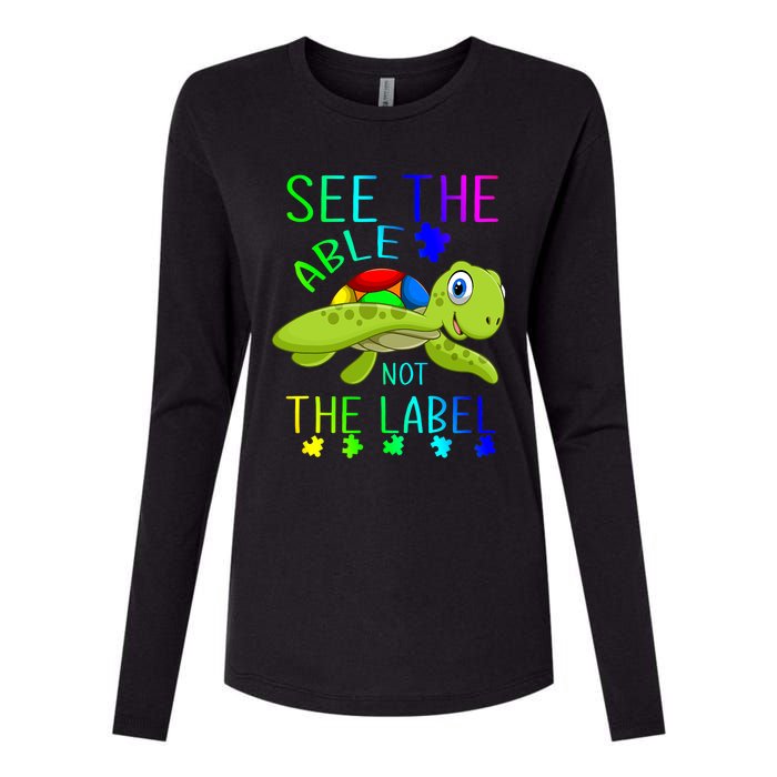 See The Able Not The Label Autism Womens Cotton Relaxed Long Sleeve T-Shirt