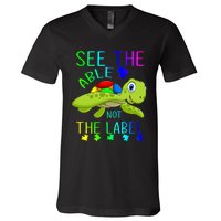 See The Able Not The Label Autism V-Neck T-Shirt