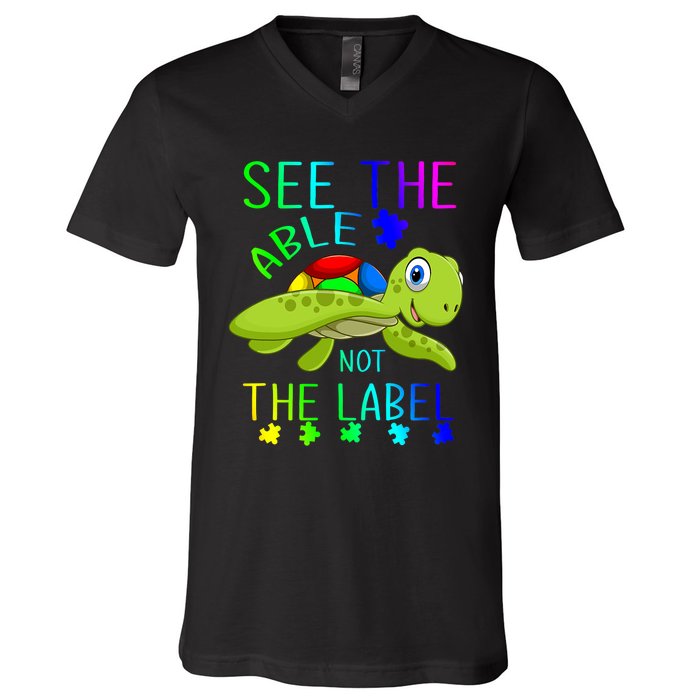 See The Able Not The Label Autism V-Neck T-Shirt