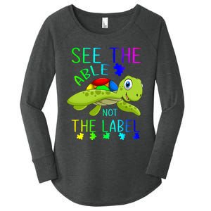 See The Able Not The Label Autism Women's Perfect Tri Tunic Long Sleeve Shirt