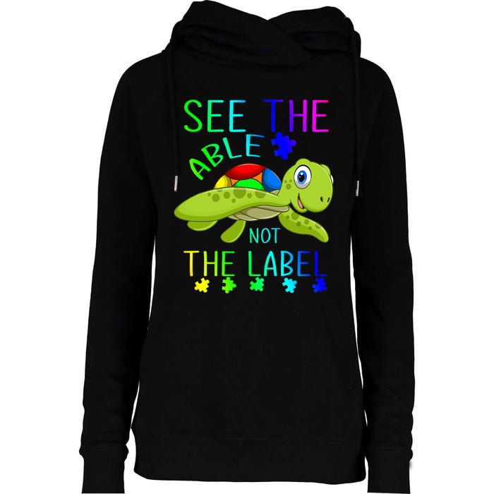 See The Able Not The Label Autism Womens Funnel Neck Pullover Hood