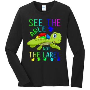 See The Able Not The Label Autism Ladies Long Sleeve Shirt