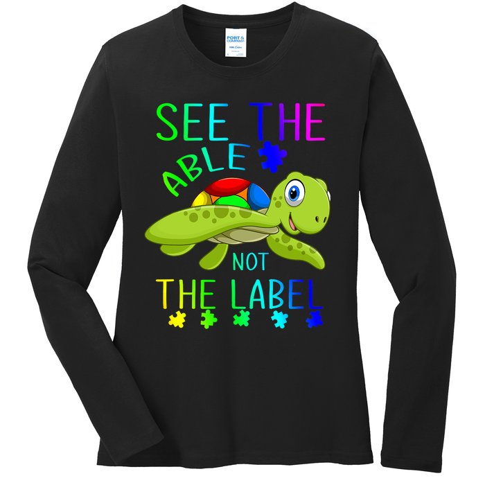 See The Able Not The Label Autism Ladies Long Sleeve Shirt