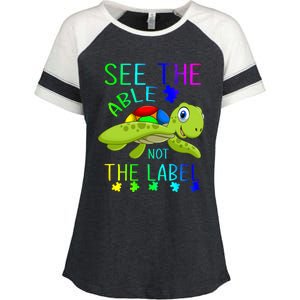 See The Able Not The Label Autism Enza Ladies Jersey Colorblock Tee