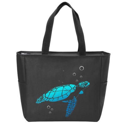 Sea Turtle Animal Zoo Keeper Turtle Zip Tote Bag