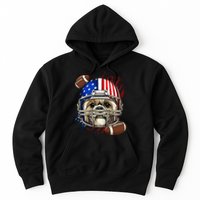 Shih Tzu American Football Dog Lovers USA Flag Hoodie