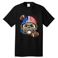 Shih Tzu American Football Dog Lovers USA Flag Tall T-Shirt