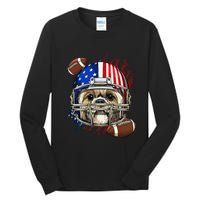 Shih Tzu American Football Dog Lovers USA Flag Tall Long Sleeve T-Shirt