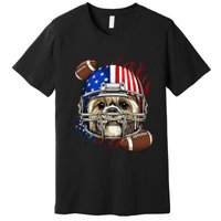 Shih Tzu American Football Dog Lovers USA Flag Premium T-Shirt