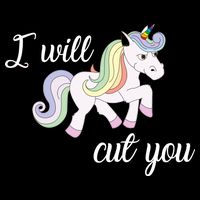 Stabby Unicorn I Will Cute You Sustainable Bucket Hat