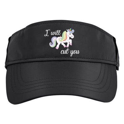 Stabby Unicorn I Will Cute You Adult Drive Performance Visor