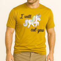 Stabby Unicorn I Will Cute You Performance Shirt
