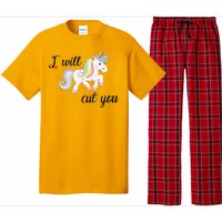 Stabby Unicorn I Will Cute You Pajama Set