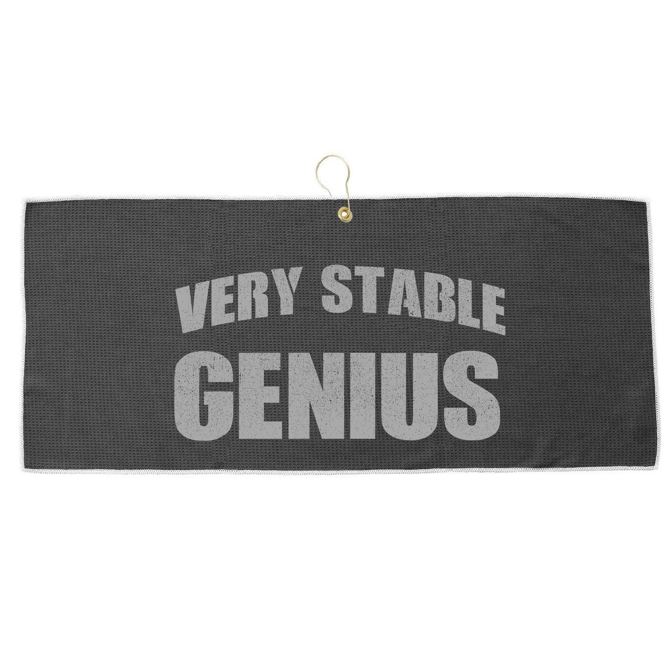 Stable Genius Large Microfiber Waffle Golf Towel