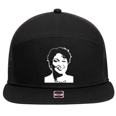 Stacey Abrams Portrait 7 Panel Mesh Trucker Snapback Hat